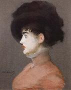 Edouard Manet Portrait of Irma Brunner in a Black Hat oil painting picture wholesale